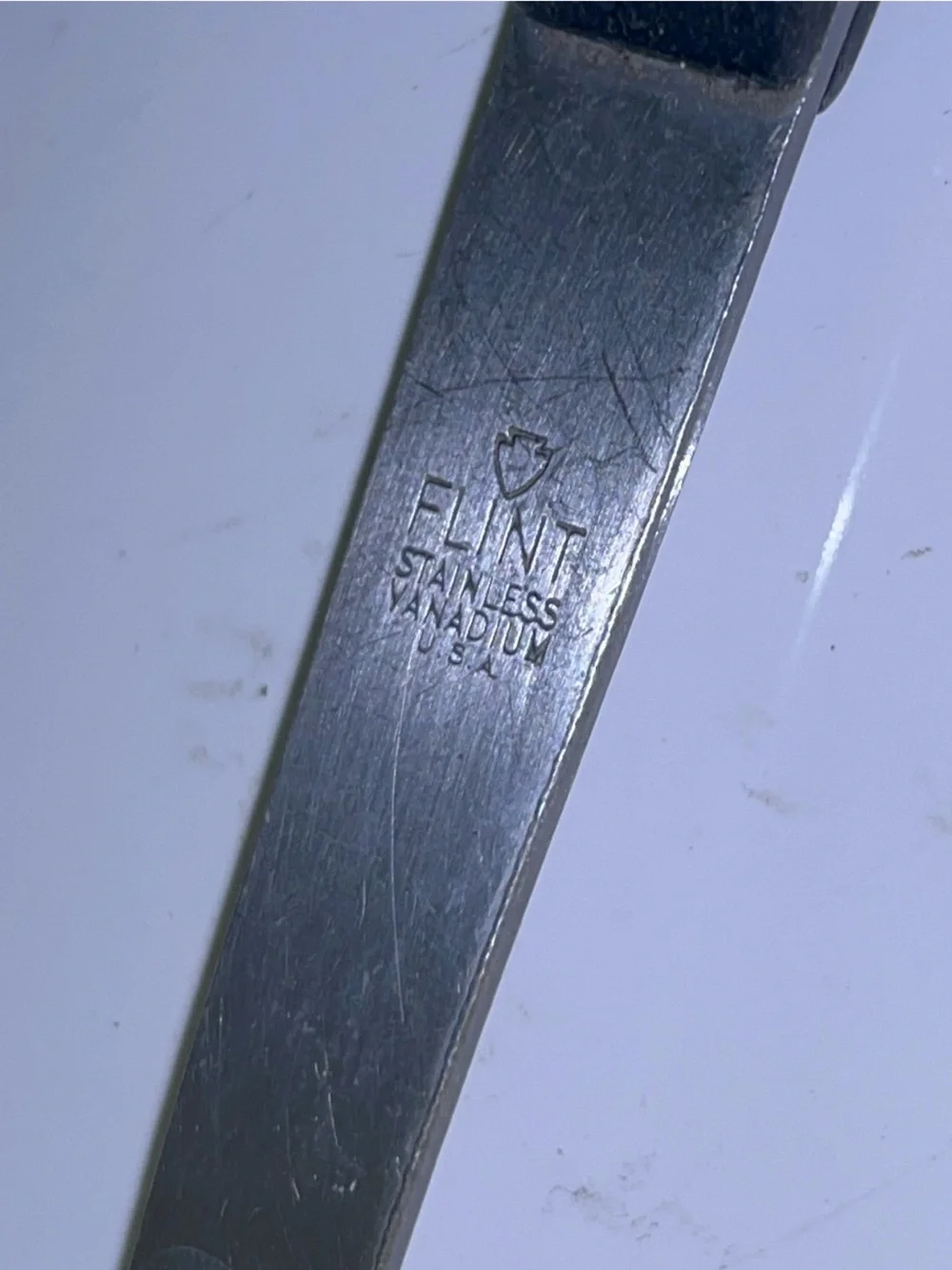 Vintage EKCO Flint Arrowhead slotted spoon